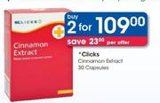 Clicks Cinnaman Extract-2x30 Capsules