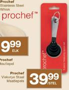 Prochef Vlekvrye Staal Maatlepels-Per Stel