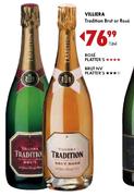 Villiera Tradition Brut or Rose-750ml Each