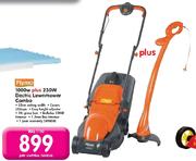 Flymo 1000W Plus 230W Electric Lawnmower Combo
