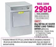 Defy Mettalic Silver Front Load Tumble Dryer-8kg(DTD 311)