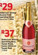 Robertson Winery Sparkling Brut, Sweet Rose, Sweet White Or Sweet Red-750ml Each