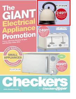 Checkers Gauteng : Electrical Appliance (23 Apr - 6 May), page 1