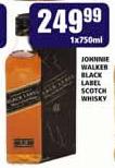 Johnnie Walker Black Label Scotch Whisky-1x750ml Each