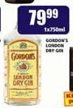 Gordon's London Dry Gin-1x750ml