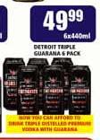 Detroit Triple Guarana 6 Pack-6x440ml Each
