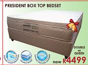 Perfekt President Box Top Bedset Double Or Queen