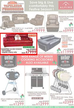 Tafelberg Furnishers : Save Big & Live Comfortably This Festive Season! (Valid until 16 Dec 2013), page 1