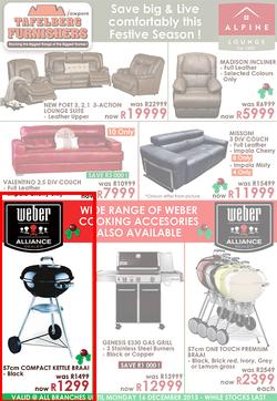 Tafelberg Furnishers : Save Big & Live Comfortably This Festive Season! (Valid until 16 Dec 2013), page 1