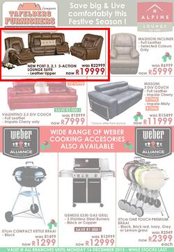 Tafelberg Furnishers : Save Big & Live Comfortably This Festive Season! (Valid until 16 Dec 2013), page 1