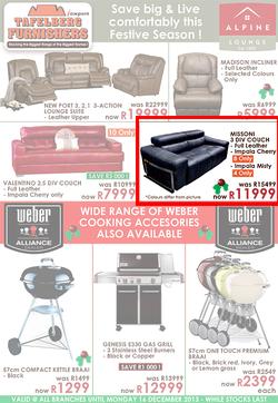 Tafelberg Furnishers : Save Big & Live Comfortably This Festive Season! (Valid until 16 Dec 2013), page 1