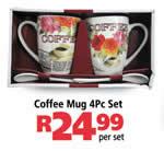 4 Pc Coffee Mug Set-Per Set