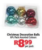 Christmas Decoration Bells-6's Pack