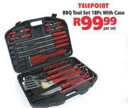 Telepoint BBQ 18 Pc Tool Set With Case-Per Set