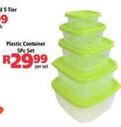 5 Pcs Plastic Container Set