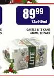 Castle Lite Cans-12x440ml