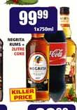 Negrita Rum-750ml + 2Ltr Coke