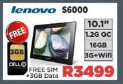 Lenovo S6000 10.1" 1.2G DC 16GB 3G + WiFi Tablet