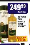 Speyburn 10 year Old Single Malt Whisky-750ml