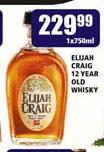 Elijah Craig 12 year Old Whisky-750ml
