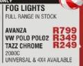 Fog Lights Avanza