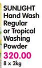 Sunlight Hand Wash Regular Or Tropical Washing Powder-8x2Kg