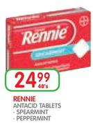 Rennie Antacid Tablets Spearmint Or Peppermint-48's Each