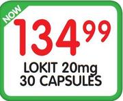 Lokit 20mg Capsules-30's Pack