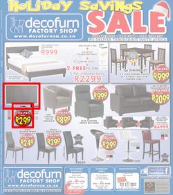 Decofurn Cape Town : Holiday Savings Sale (Valid until 24 Dec 2013), page 1