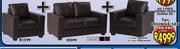 Alf 3 Piece Leather Touch Lounge Set