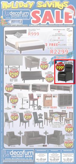 Decofurn Johannesburg : Holiday Savings Sale (Valid until 24 Dec 2013), page 1
