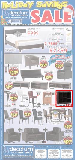 Decofurn Johannesburg : Holiday Savings Sale (Valid until 24 Dec 2013), page 1