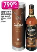 Glenfiddich 18 YO Ancient Reserve Single Malt Scotch Whisky In Gift Tin-750ml