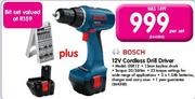 Bosch 12V Cordless Drill Driver GSR12 Plus Bit Set