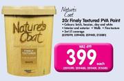 Nature's Coat 20L Finely Textured PVA Paint-Each