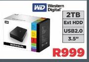 Western Digital 3.5" 2TB Ext HDD USB 2.0