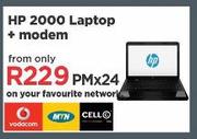 HP 2000 Laptop + Modem