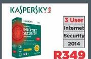 Kaspersky 3 User Internet Security 2014 Software