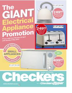 Checkers KZN : Electrical Appliance (23 Apr - 6 May), page 1