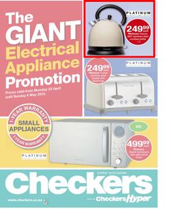 Checkers KZN : Electrical Appliance (23 Apr - 6 May), page 1