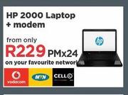 HP 2000 Laptop + Modem