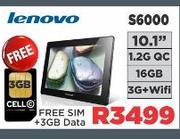 Lenovo 10.1" 1.2G QC 16GB 3G+Wifi Tablet