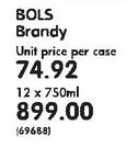 Bols Brandy-12 x 750ml