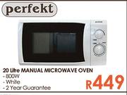 Perfekt 20 Litre Manual Microwave Oven