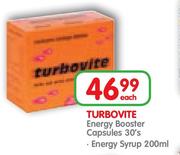 Turbovite Energy Booster Capsules-30's Each