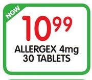 Allergex 4mg-30 Tablets