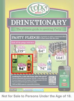 Tops at Spar KZN : Drinktionary (21 Jan - 1 Feb 2014), page 1