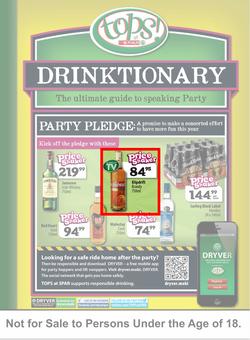 Tops at Spar KZN : Drinktionary (21 Jan - 1 Feb 2014), page 1
