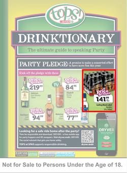Tops at Spar Inland : Drinktionary (21 Jan - 2 Feb 2014), page 1