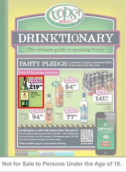 Tops at Spar Inland : Drinktionary (21 Jan - 2 Feb 2014), page 1